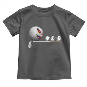 Funny Halloween Golf Pumpkin Chasing Ghost Gift Toddler T Shirt TS12 Dark Heather Print Your Wear