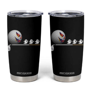 Funny Halloween Golf Pumpkin Chasing Ghost Gift Tumbler Cup TS12 Black Print Your Wear