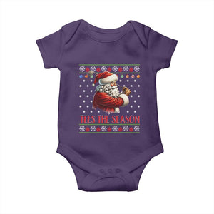 Funny Golf Holiday Gift Baby Onesie Tees The Season Ugly Sweater TS12 Purple Print Your Wear