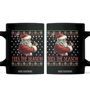 Funny Golf Holiday Gift Coffee Mug Tees The Season Ugly Sweater TS12 Black Print Your Wear