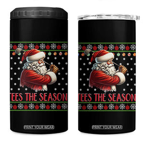 Funny Golf Holiday Gift 4 in 1 Can Cooler Tumbler Tees The Season Ugly Sweater TS12 One Size: 16 oz Black Print Your Wear
