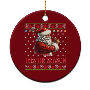 Funny Golf Holiday Gift Ceramic Ornament Tees The Season Ugly Sweater TS12 1pc Red Print Your Wear