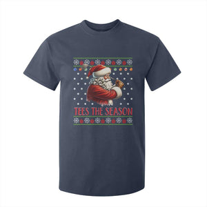 Funny Golf Holiday Gift T Shirt For Kid Tees The Season Ugly Sweater TS12 Navy Print Your Wear
