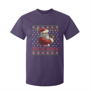 Funny Golf Holiday Gift T Shirt For Kid Tees The Season Ugly Sweater TS12 Purple Print Your Wear