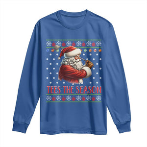 Funny Golf Holiday Gift Long Sleeve Shirt Tees The Season Ugly Sweater TS12 Royal Blue Print Your Wear