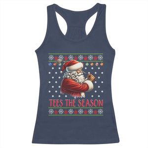Funny Golf Holiday Gift Racerback Tank Top Tees The Season Ugly Sweater TS12 Navy Print Your Wear