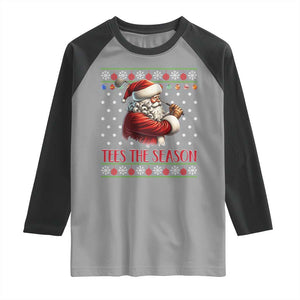Funny Golf Holiday Gift Raglan Shirt Tees The Season Ugly Sweater TS12 Sport Gray Black Print Your Wear