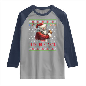 Funny Golf Holiday Gift Raglan Shirt Tees The Season Ugly Sweater TS12 Sport Gray Navy Print Your Wear