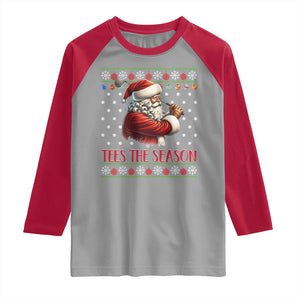 Funny Golf Holiday Gift Raglan Shirt Tees The Season Ugly Sweater TS12 Sport Gray Red Print Your Wear