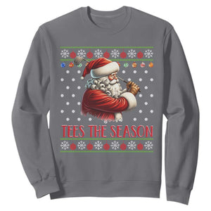 Funny Golf Holiday Gift Sweatshirt Tees The Season Ugly Sweater TS12 Charcoal Print Your Wear