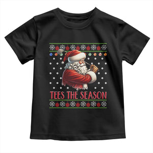Funny Golf Holiday Gift Toddler T Shirt Tees The Season Ugly Sweater TS12 Black Print Your Wear