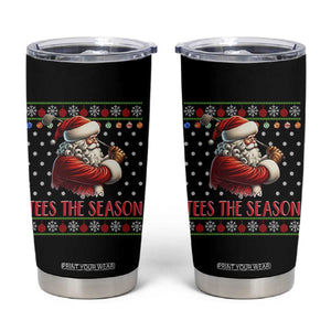 Funny Golf Holiday Gift Tumbler Cup Tees The Season Ugly Sweater TS12 Black Print Your Wear