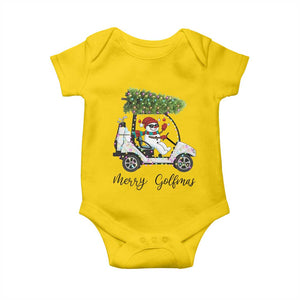 Funny Christmas Golf Baby Onesie Snowman Driving Golf Cart Merry Golfmas TS12 Daisy Print Your Wear