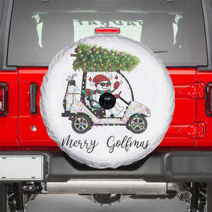 Funny Christmas Golf Spare Tire Cover Snowman Driving Golf Cart Merry Golfmas TS12 White Print Your Wear