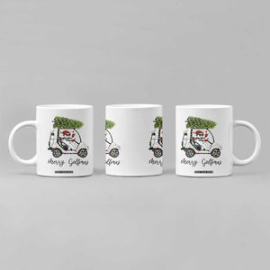 Funny Christmas Golf Coffee Mug Snowman Driving Golf Cart Merry Golfmas TS12 Print Your Wear