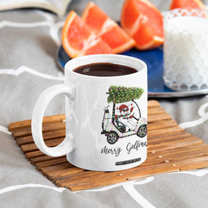Funny Christmas Golf Coffee Mug Snowman Driving Golf Cart Merry Golfmas TS12 Print Your Wear