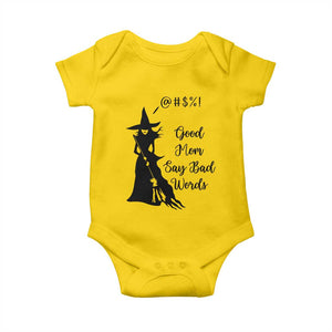 Good Mom Say Bad Words Baby Onesie Funny Witch Mom Halloween Gift TS12 Daisy Print Your Wear