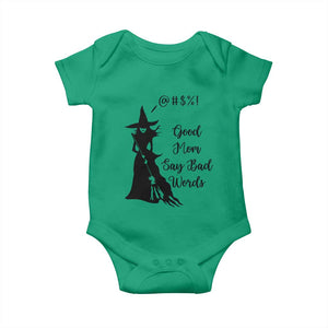 Good Mom Say Bad Words Baby Onesie Funny Witch Mom Halloween Gift TS12 Irish Green Print Your Wear