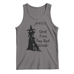 Good Mom Say Bad Words Tank Top Funny Witch Mom Halloween Gift TS12 Deep Heather Print Your Wear