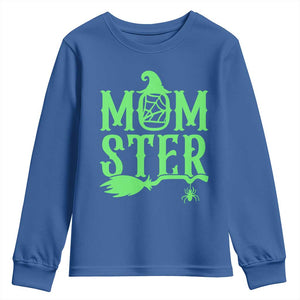 Funny Halloween Youth Sweatshirt Momster Gift For Mom TS12 Royal Blue Print Your Wear