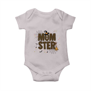 Halloween Mom Life Baby Onesie Funny Momster Quote TS12 Ice Gray Print Your Wear