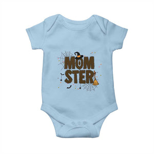 Halloween Mom Life Baby Onesie Funny Momster Quote TS12 Light Blue Print Your Wear