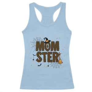 Halloween Mom Life Racerback Tank Top Funny Momster Quote TS12 Light Blue Print Your Wear