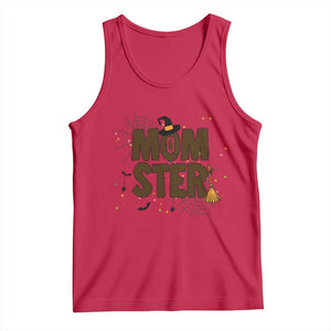 Halloween Mom Life Tank Top Funny Momster Quote TS12 Red Print Your Wear