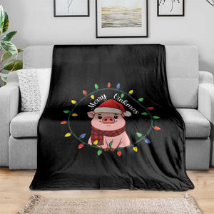 Funny Merry Oinkmas Throw Blanket Farmer Christmas Pig Lover Gift TS12 Print Your Wear