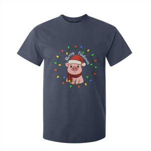 Funny Merry Oinkmas T Shirt For Kid Farmer Christmas Pig Lover Gift TS12 Navy Print Your Wear