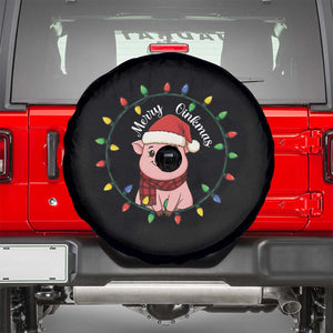 Funny Merry Oinkmas Spare Tire Cover Farmer Christmas Pig Lover Gift TS12 Black Print Your Wear