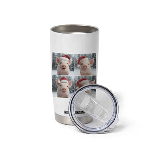 Funny Pig With Santa Hat Photobooth Tumbler Cup Christmas Gift TS12 Print Your Wear