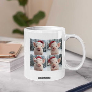Funny Pig With Santa Hat Photobooth Coffee Mug Christmas Gift TS12 Print Your Wear