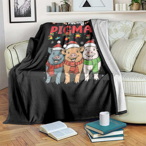Funny Merry Pigmas Throw Blanket Christmas Pigs Farm Gift TS12 Print Your Wear