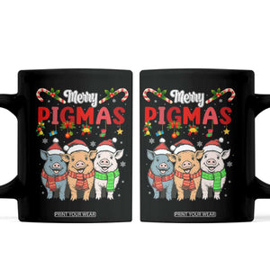 Funny Merry Pigmas Coffee Mug Christmas Pigs Farm Gift TS12 Black Print Your Wear