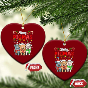 Funny Merry Pigmas Ceramic Ornament Christmas Pigs Farm Gift TS12 Print Your Wear