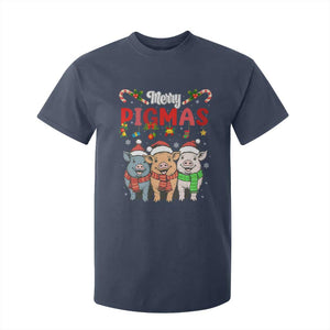 Funny Merry Pigmas T Shirt For Kid Christmas Pigs Farm Gift TS12 Navy Print Your Wear