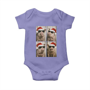 Cute Pig Christmas Selfie Baby Onesie Funny Holiday Photobooth Gift TS12 Violet Print Your Wear