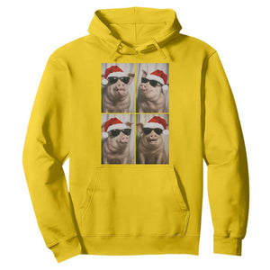 Cute Pig Christmas Selfie Hoodie Funny Holiday Photobooth Gift TS12 Daisy Print Your Wear
