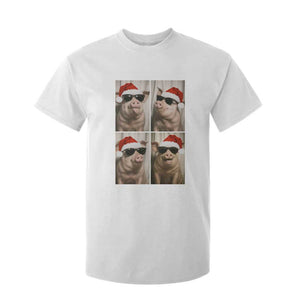 Cute Pig Christmas Selfie T Shirt For Kid Funny Holiday Photobooth Gift TS12 White Print Your Wear