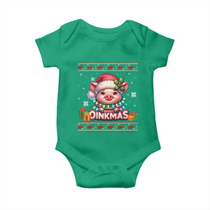 Funny Merry Oinkmas Baby Onesie Pig Lover Ugly Christmas Gift TS12 Irish Green Print Your Wear