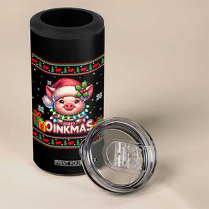 Funny Merry Oinkmas 4 in 1 Can Cooler Tumbler Pig Lover Ugly Christmas Gift TS12 Print Your Wear