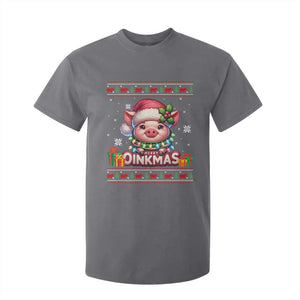 Funny Merry Oinkmas T Shirt For Kid Pig Lover Ugly Christmas Gift TS12 Charcoal Print Your Wear