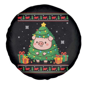 Funny Pig Christmas Tree Ugly Sweater Spare Tire Cover Farm Animal Gift TS12 Print Your Wear