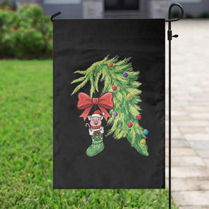 Funny Christmas Pig In Green Hand Naughty Garden Flag Pet Lover Gift TS12 Print Your Wear