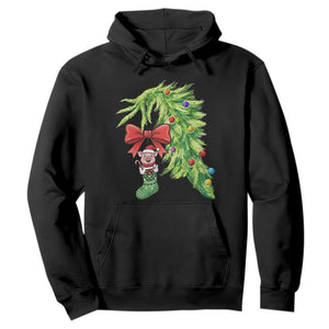 Funny Christmas Pig In Green Hand Naughty Hoodie Pet Lover Gift TS12 Black Print Your Wear