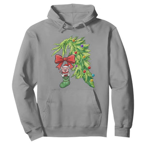 Funny Christmas Pig In Green Hand Naughty Hoodie Pet Lover Gift TS12 Sport Gray Print Your Wear
