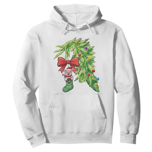 Funny Christmas Pig In Green Hand Naughty Hoodie Pet Lover Gift TS12 White Print Your Wear