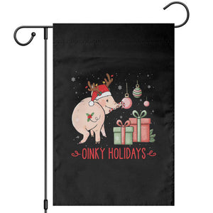 Oinky Holidays Garden Flag Funny Christmas Pig Lover Gift TS12 Black Print Your Wear