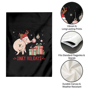 Oinky Holidays Garden Flag Funny Christmas Pig Lover Gift TS12 Print Your Wear